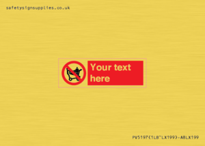 Custom No Climbing on Trolley Sign